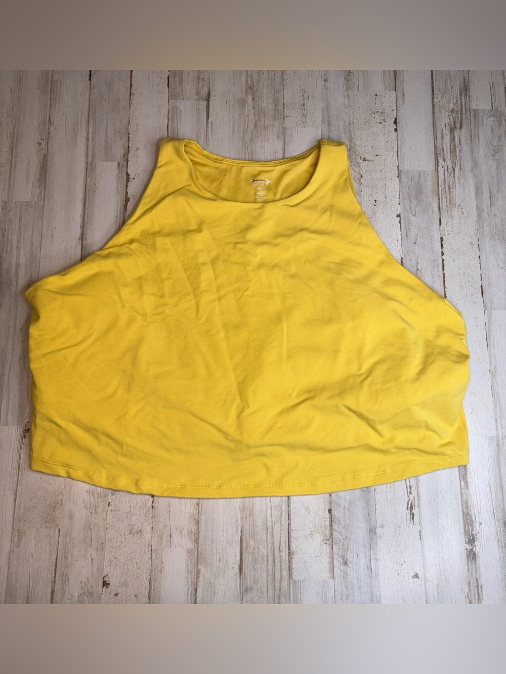 Old Navy Active PowerChill Light Support Yellow Cropped Sports Bra Plus Size 4X